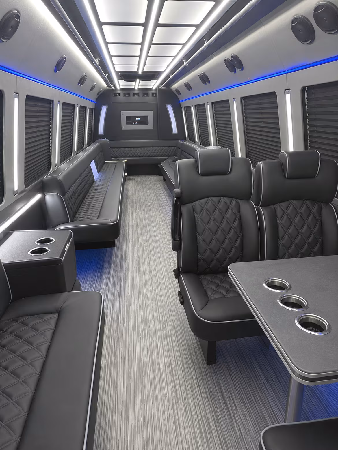 lynchburg 25 passenger party bus inside