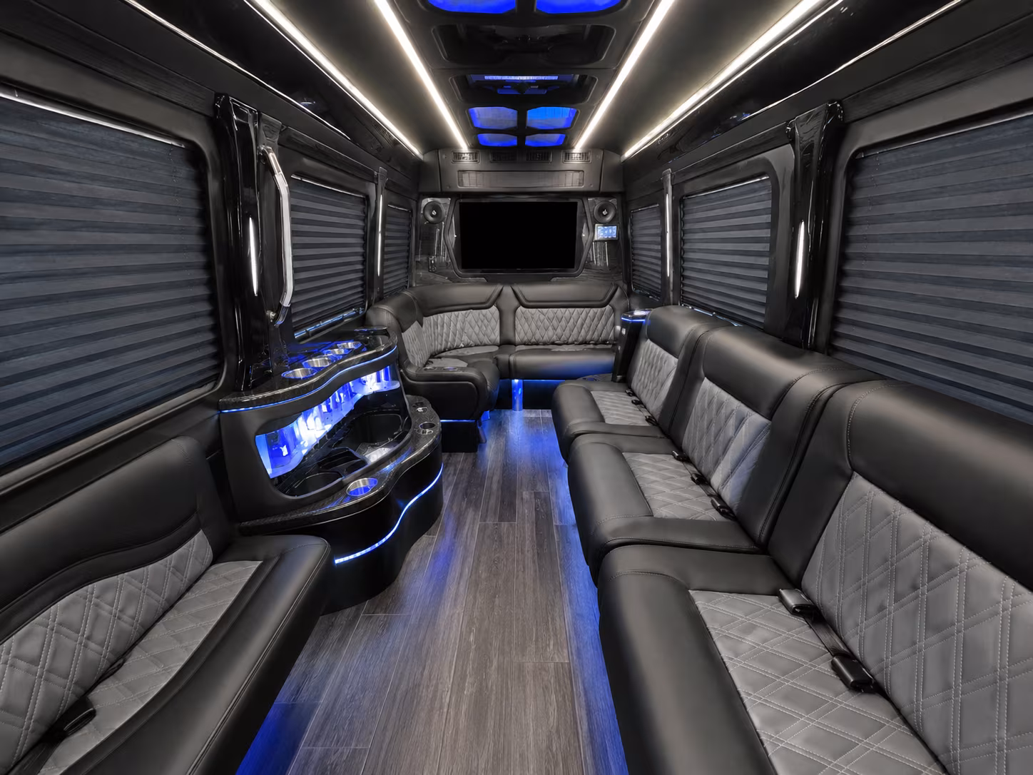 lynchburg 30 passenger party bus interior